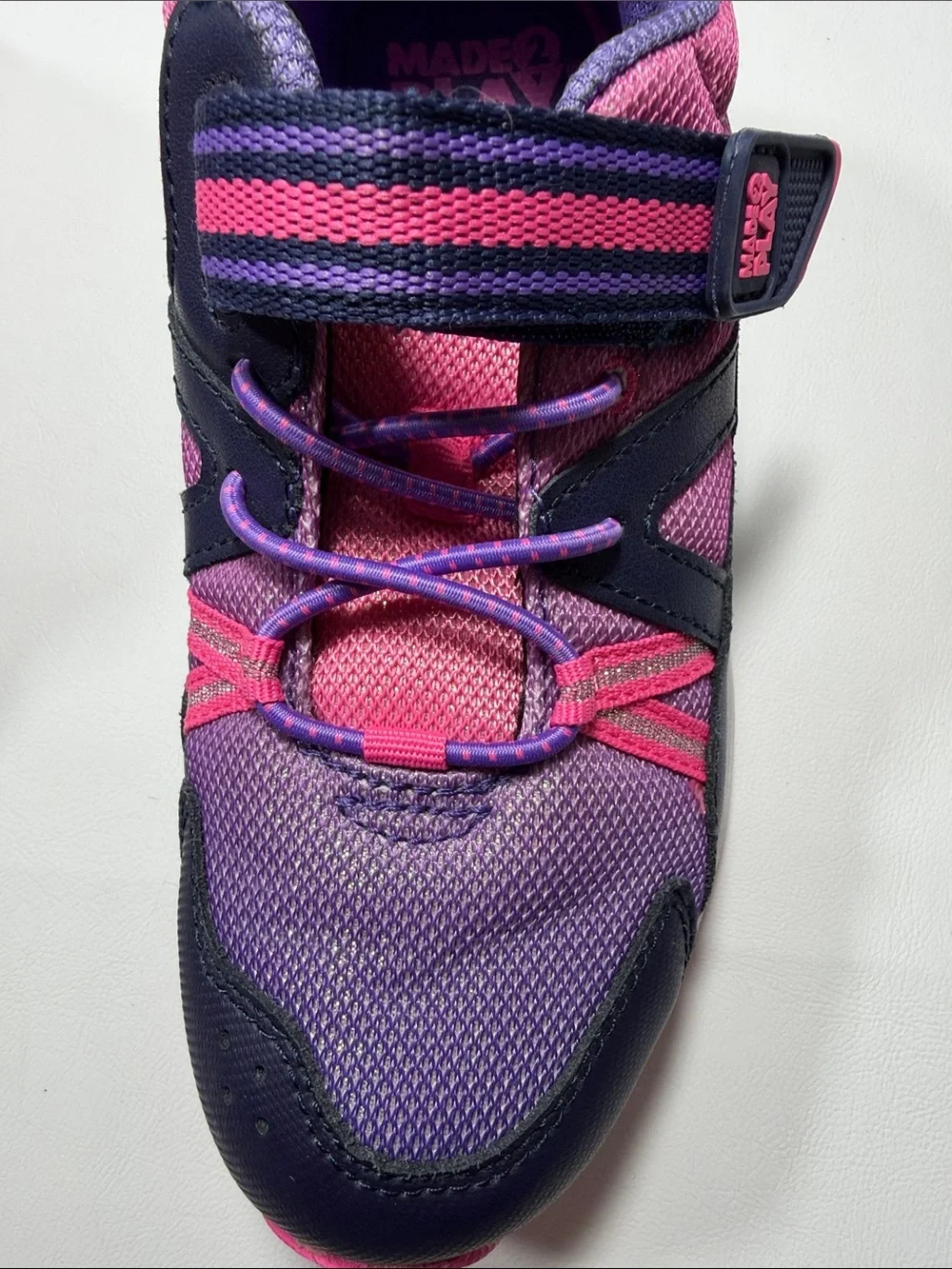 Girls Size 1 Stride Rite M2P Made to Play Journey Player Pink/Purple Sneaker